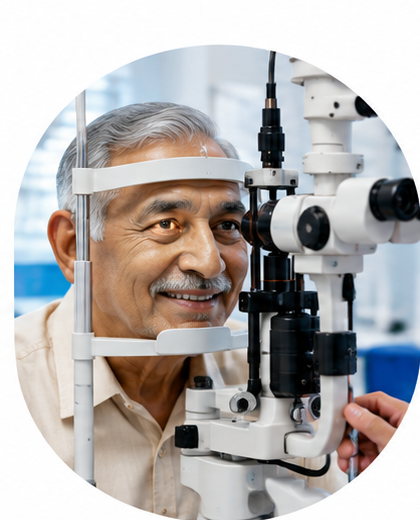 Eye treatment room and machines